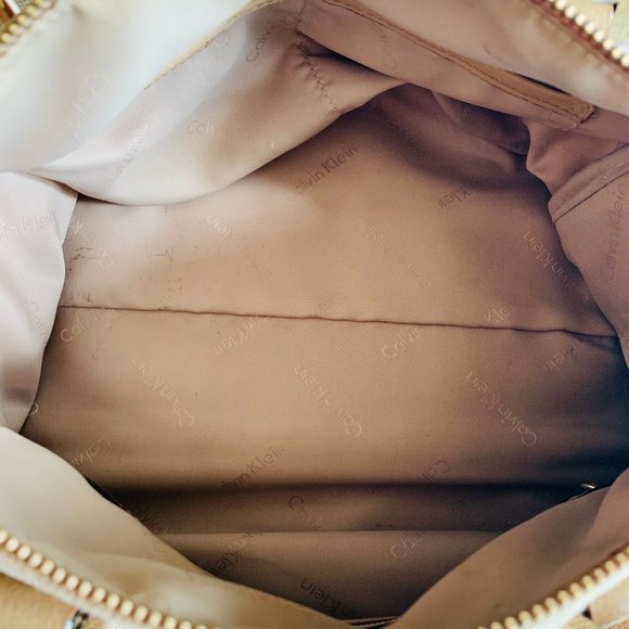 Calvin Klein Cloth Beige Satchel Detachable Strap - Picture 5 of 7